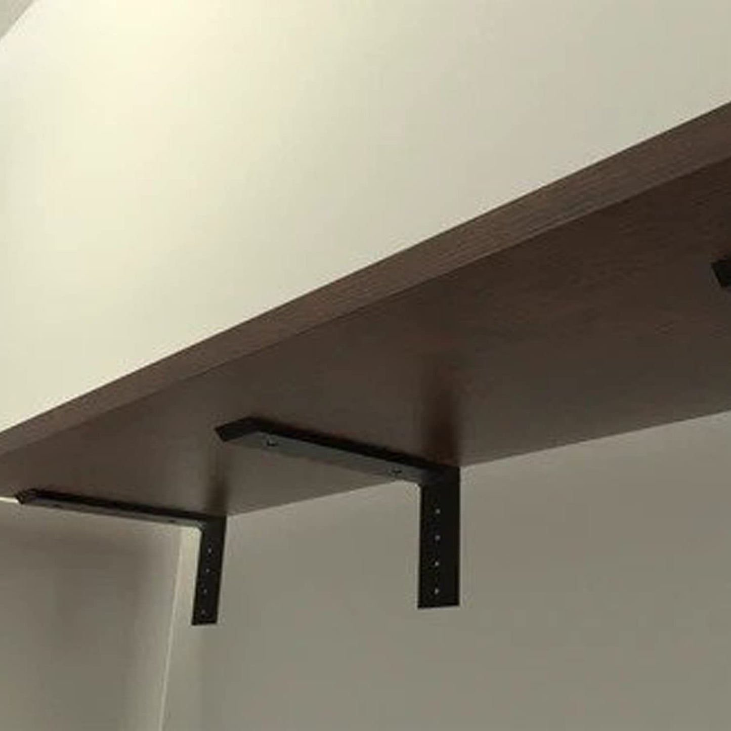 WINKER Countertop Support Bracket 3 Pack Heavy Duty 3/8" Thick Hidden L Shelf Bracket 14" x 6" x 2.5" Metal Corbels for Quartz/Granite/Wood/Concrete/Laminate Countertops, Black