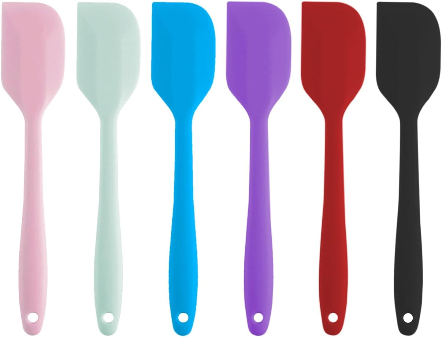 Kitchen GIMS Silicone Spatula Set 6 Pack 8.5 inch Small Rubber Spatula Heat Resistant Mini Silicone Spatula Non-Stick Flexible for Baking Cooking Mixing and Kitchen Use