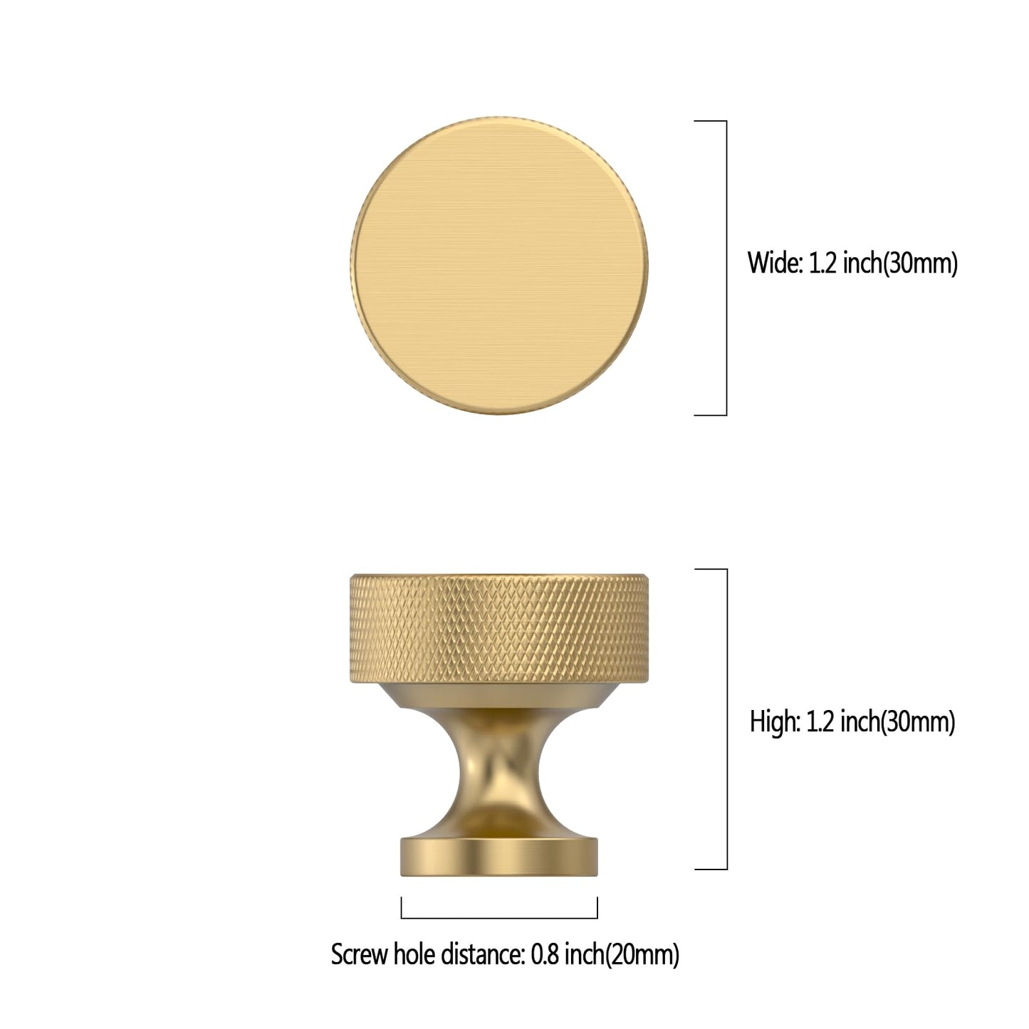 Coinkoly 10 Pack Champagne Bronze Knurled Cabinet Knobs Kitchen Champagne Gold Pulls for Cabinets Drawer Pulls Dresser Hardware for Cupboard