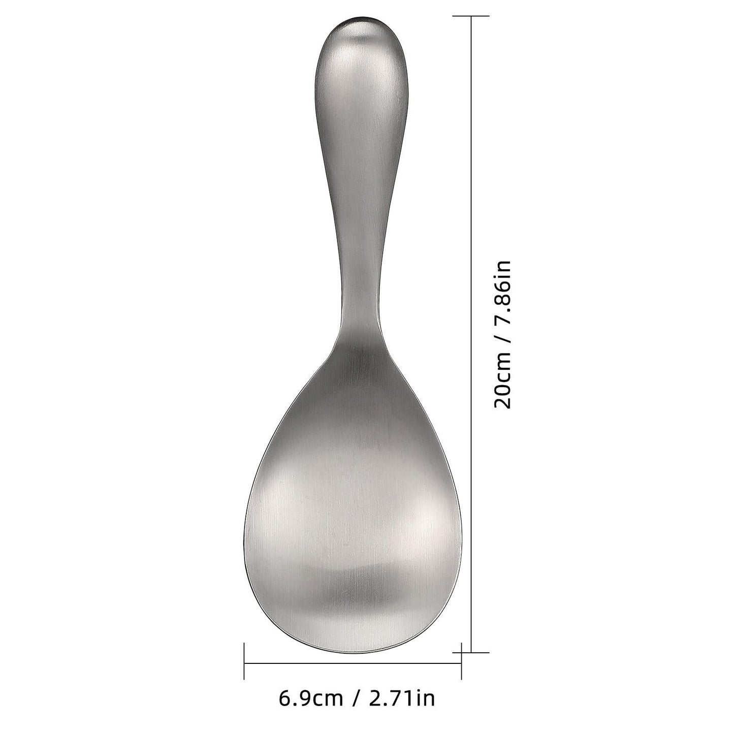 Cabilock 2Pcs Rice Spoons for Serving, Stainless Steel Rice Paddle Spoon Non Stick, Kitchen Silverware Utensils for Home Restaurant