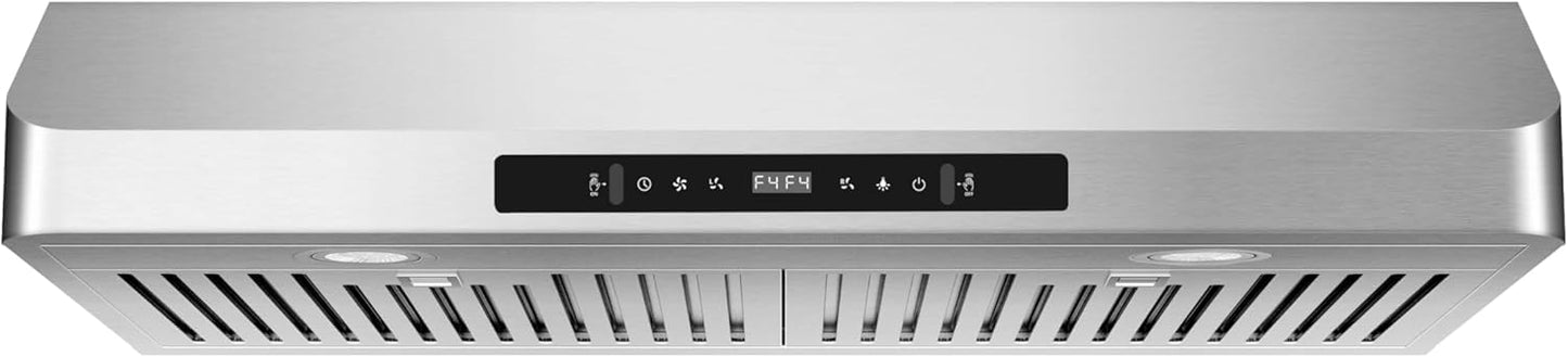 EVERKITCH Range Hood 36 inch Under Cabinet with 900CFM, Stainless Steel Kitchen Vent Stove Hood, Touch Control, Permanent Stainless Steel Filters，Ducted Vent, Top and Rear Vents