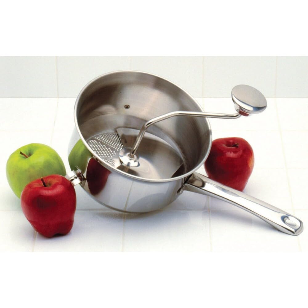 Norpro, Silver Multi-Purpose Food Mill, Stainless Steel, 2 qt