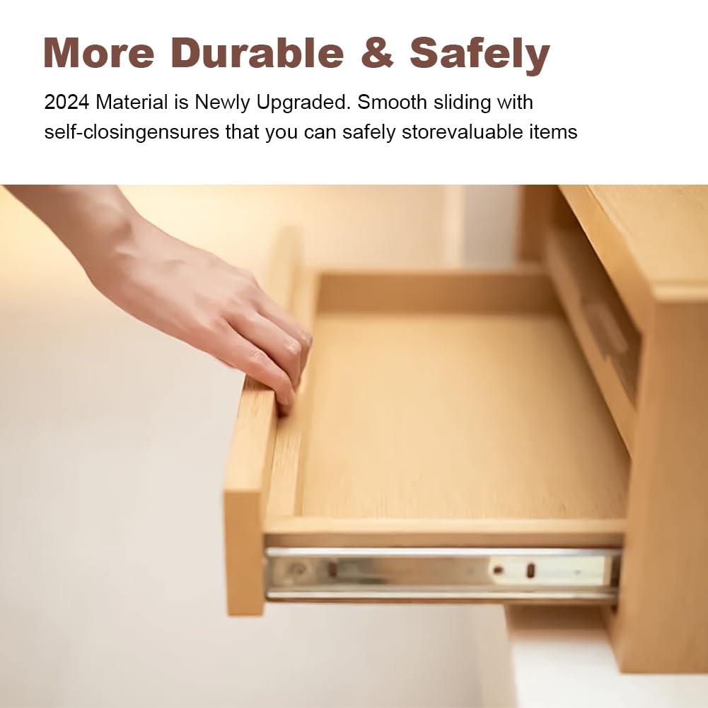 Drawer Slides Center Track for Kenlin Rite-Trak II Rails Kit, 16 Inch Drawer Metal Slides with Stop & Roller, Replacement for Dresser Nightstand Wardrobe Cabinet Drawer Tracks and Rails Kits (1 Pack)