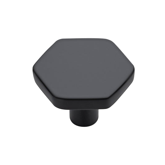 Ravinte Decor 10 Pack Black Cabinet Knobs, Kitchen Cabinet Knobs Solid Closet Pulls for Kitchen Drawers, Hexagon Dresser Pulls for Closet Hardware 1.1"