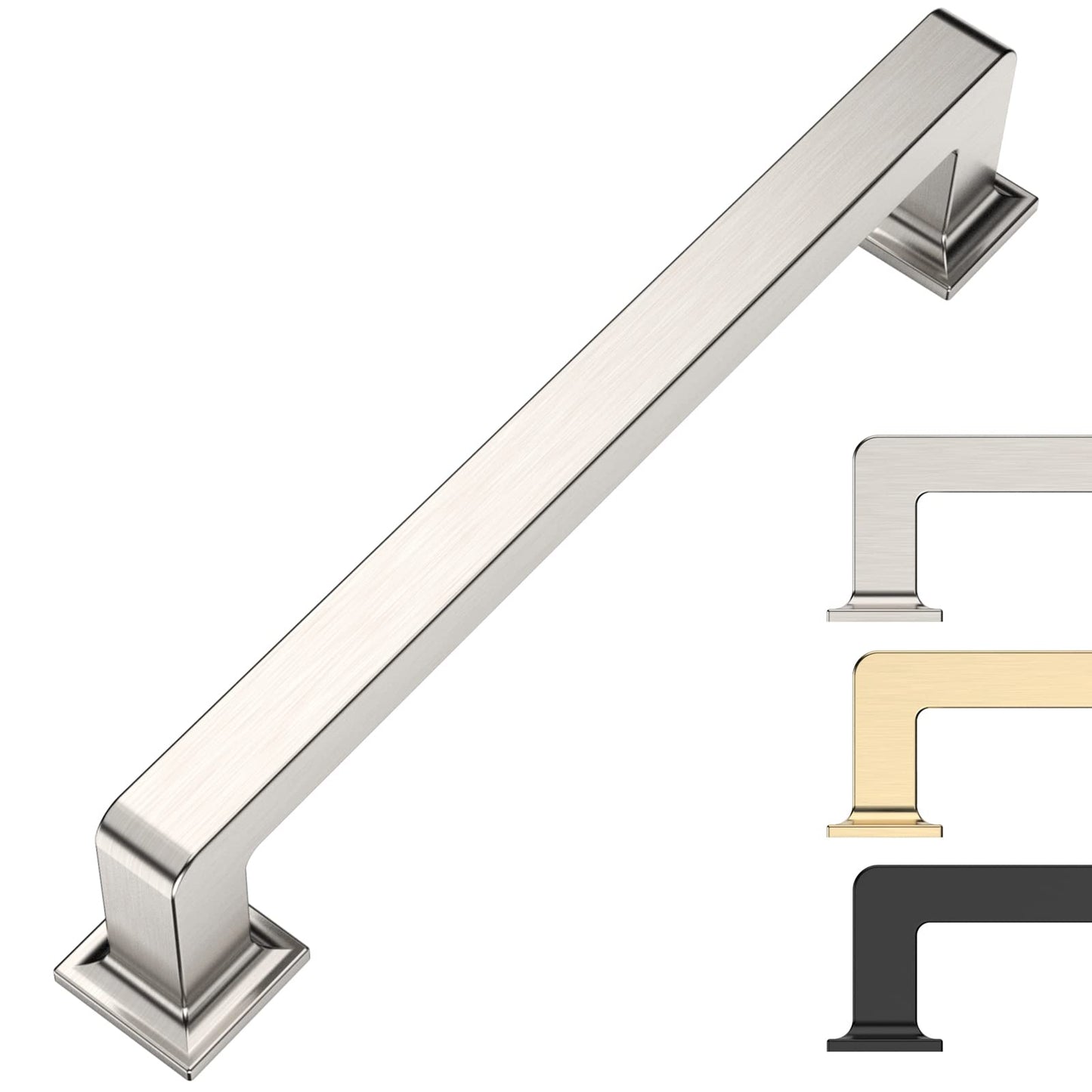 9BUILD 5 Inch 10 Pack Brushed Satin Nickel Cabinet Pulls Kitchen Cabinet Handles Kitchen Cabinet Hardware Kitchen Handles for Cabinets Cupboard Handles