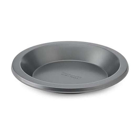 KitchenAid Nonstick Aluminized Steel Pie Plate, Dishwasher Safe, Contour Silver, 9 Inch