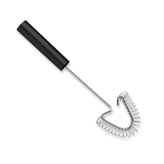 Rada Cutlery Handi-Stir Whisk (W217), 2.5" x 2.75" Stainless Steel Spring Face, Black Handle