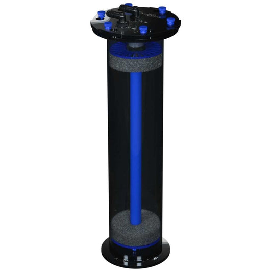 Bashsea Blue 4-18 Filter Media Chamber Reactor for Aquarium | High Media Volumes with Evenly Distributed Flow Maximize Water Media Contact Time for Freshwater & Saltwater Marine Reef Fish Tank