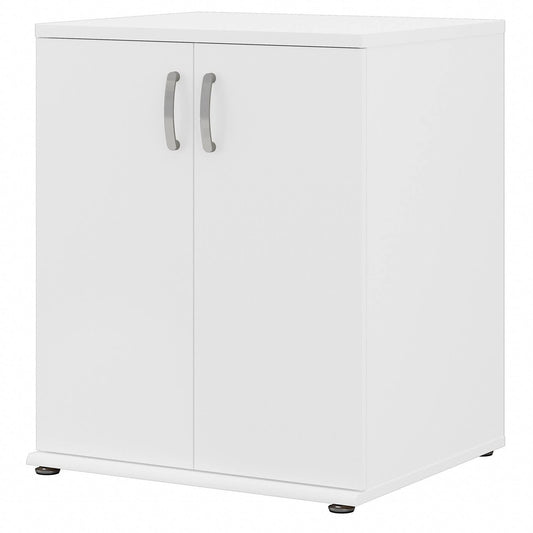 Bush Business Furniture Universal Garage Storage Cabinet with Doors and Shelves in White
