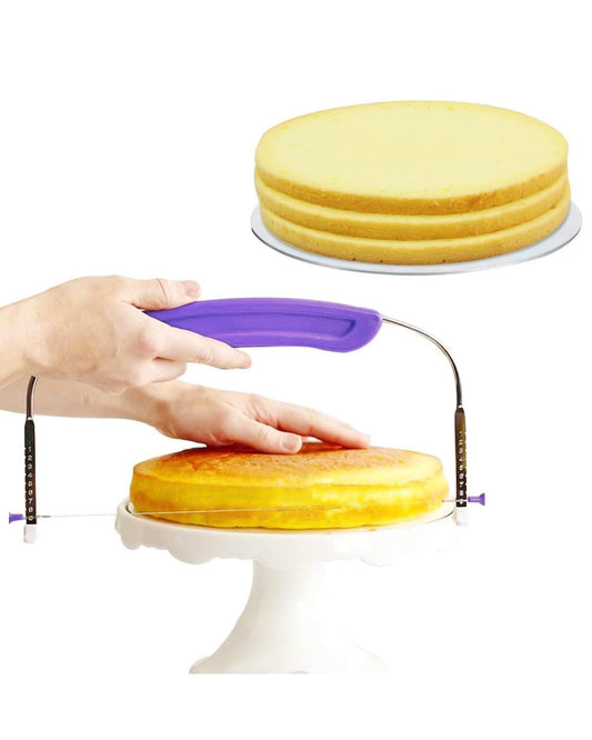 PROKITCHEN Cake Leveler, Cake Leveler & Slicer, Adjustable Cake Cutter Slicer Leveler, Cake Layer Slicer, Layer Cake Wire Cutter for Wedding Birthday Suitable for 10 Inch Cake Slicer For Even Slices