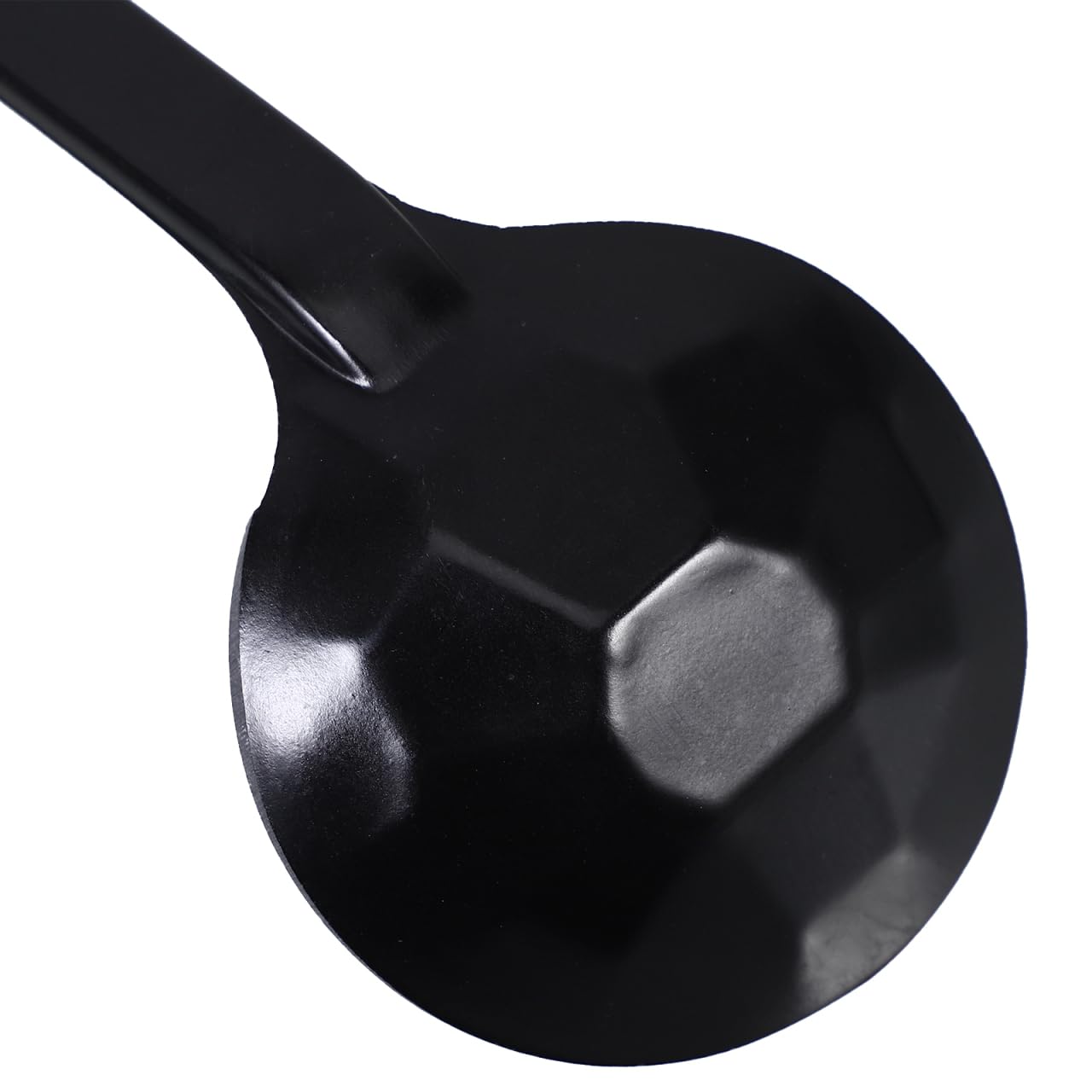 Hemoton 5 Pieces Ramen Spoons, Melamine Asian Soup Spoons, Large Chinese Japanese Ramen Ladle for Udon Noodle Pho Hot Pot, Long Handle, Dishwasher Safe, Black