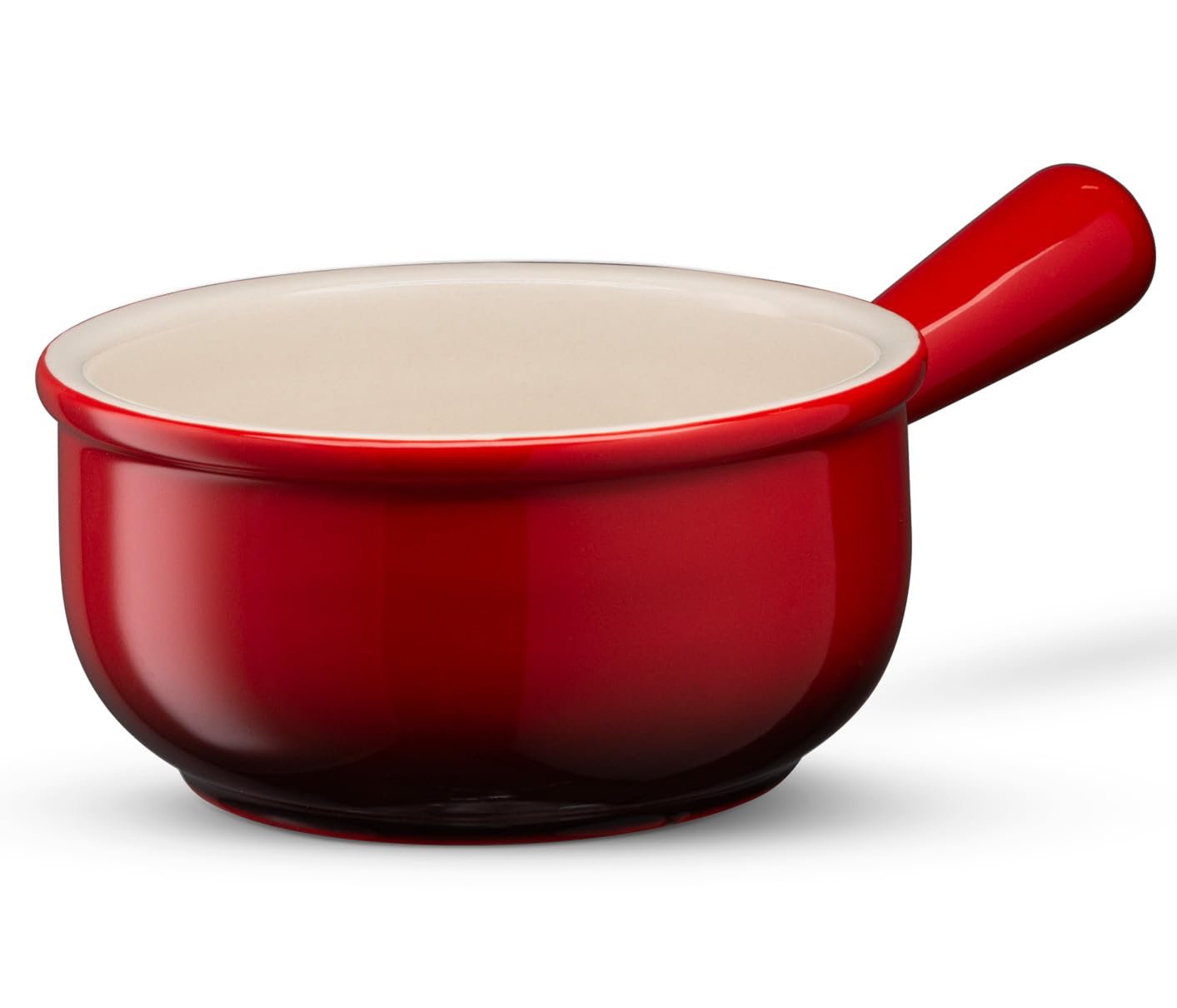 KooK French Onion Soup Bowls, French Onion Crocks, Bowl with Handles, 15 oz, Set of 4, Ceramic Bowls, Microwave, Dishwasher Safe & Oven safe, Stoneware (Red Ombre)