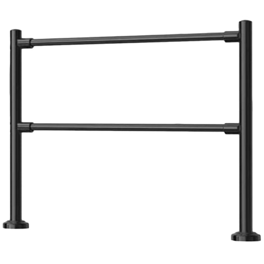 POLGDW Automatic Closing Metal Safety Gate - One-Way Swing Gate for Supermarket Cashier Counter, Warehouse & Mall - Black, 100x100cm x 6.3cm - Secure Entrance Solution