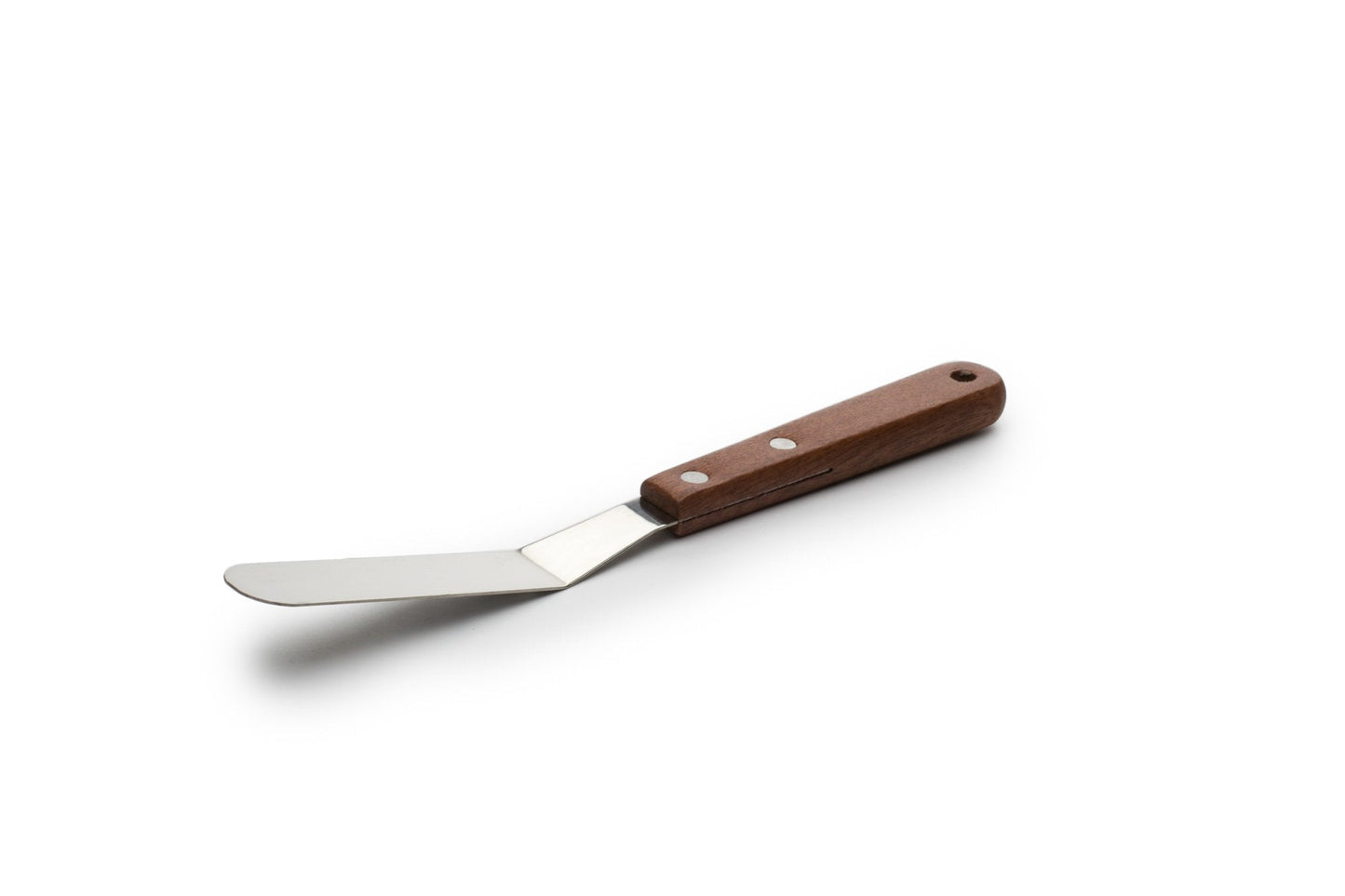 Fox Run Offset Icing Spatula, 4.25-Inch Stainless Steel Blade, Wood Handle, Metallic