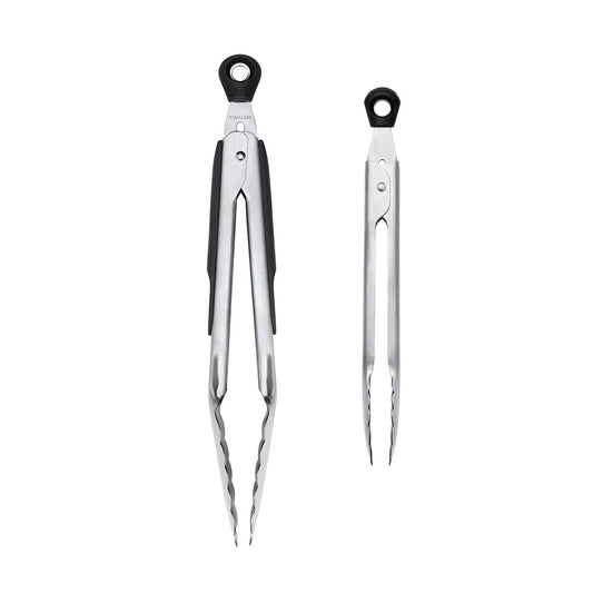 OXO Good Grips 2-Piece Tong Set, Silver