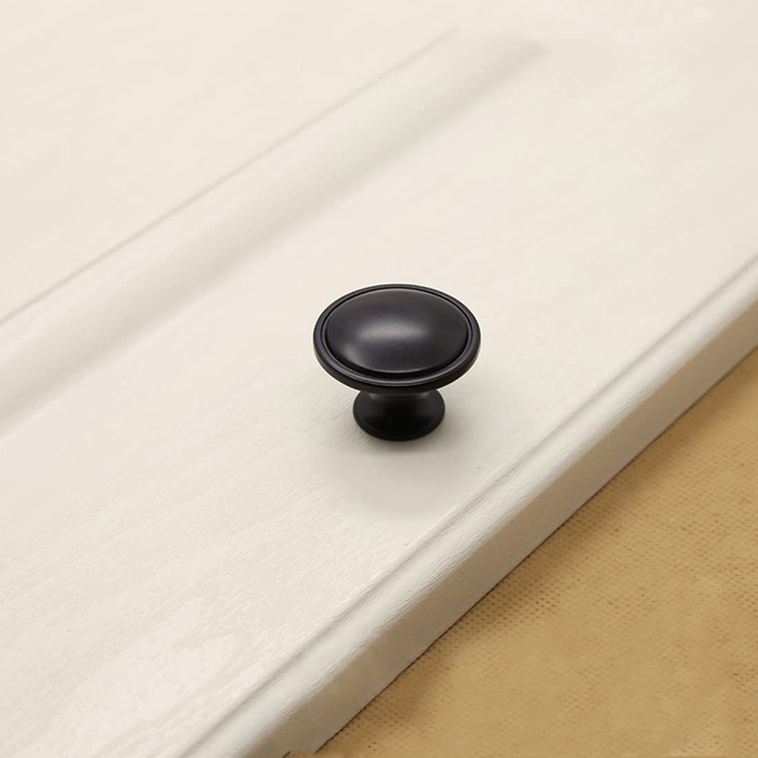 HUAMULAN 10 Pack Knobs,Vintage Dresser Kitchen Cabinet Pulls Zinc Alloy Base Backplate Cupboard Wardrobe Drawer Door Handles,Black Base