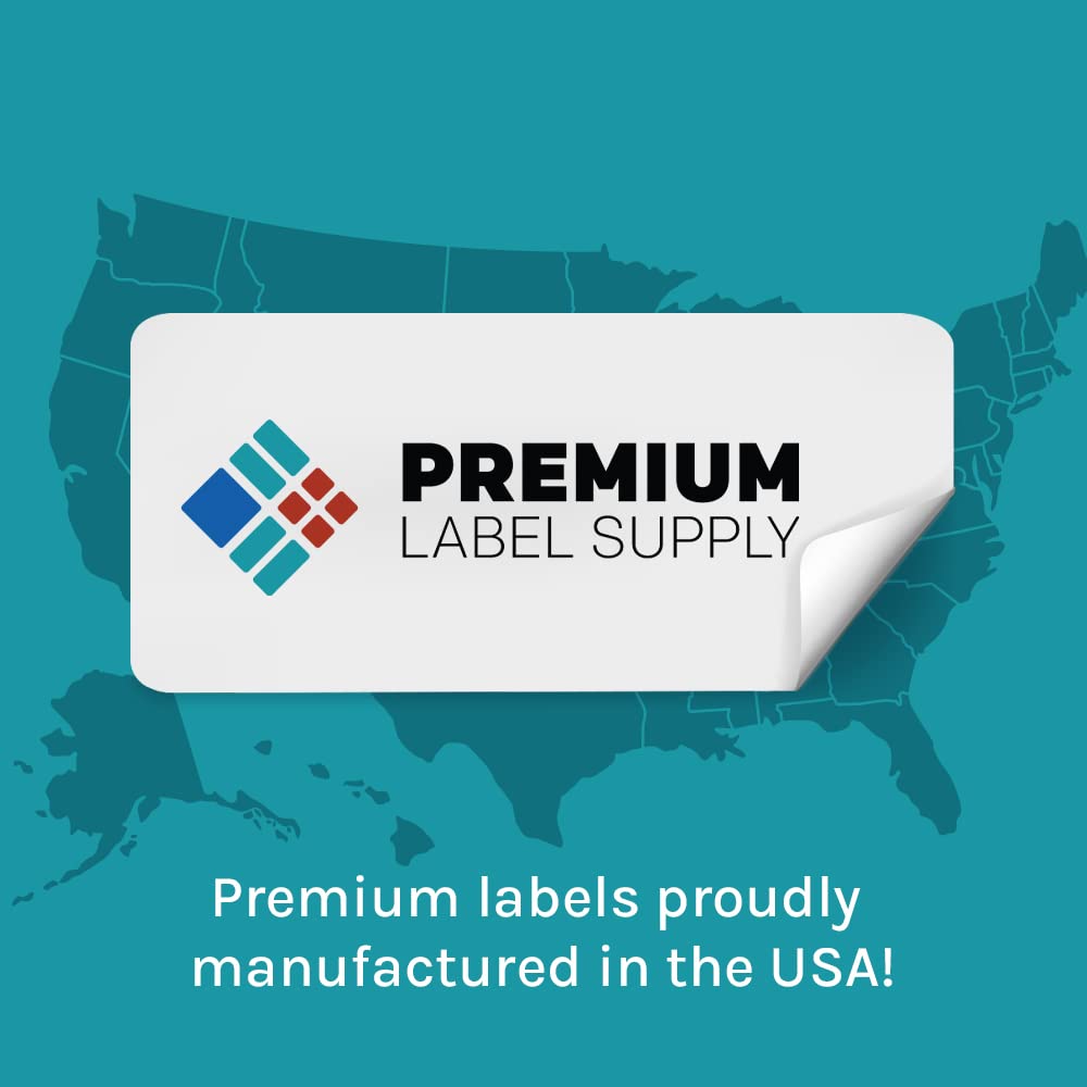 Premium Label Supply Bright Neon Color Fluorescent Stickers - 2" x 4" Labels - (Yellow Fluorescent, 250 Labels)