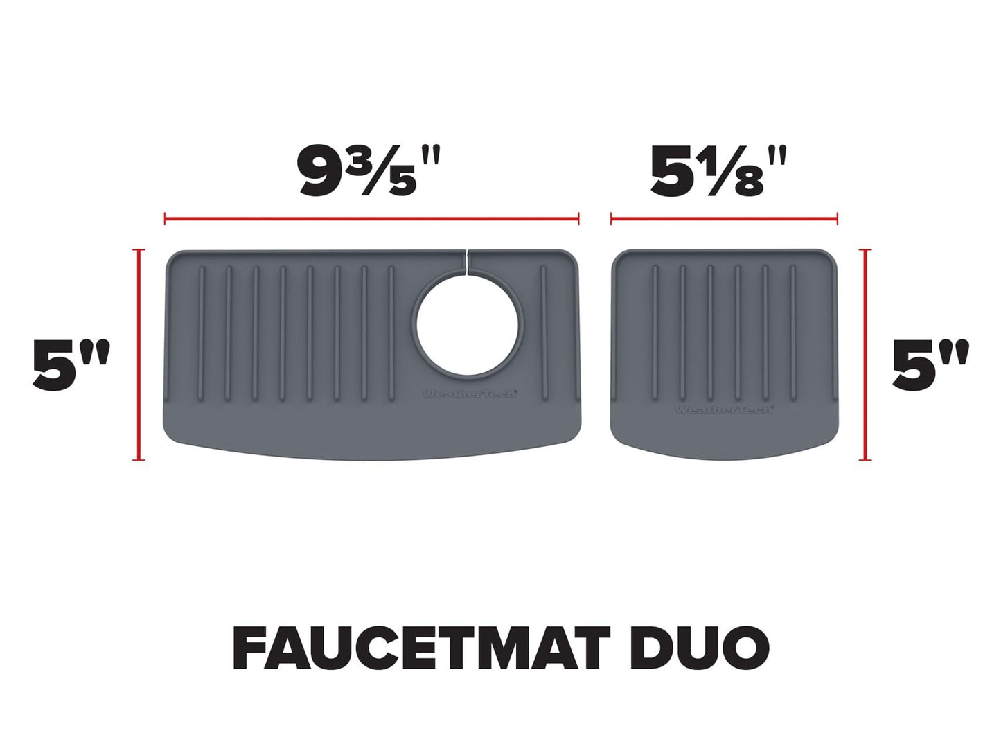 WeatherTech FaucetMat Duo - Protect Your Kitchen & Bathroom Countertops - Tan/Sand
