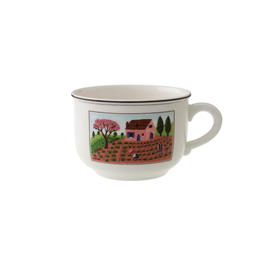 Villeroy & Boch Design Naif 10-2337-1240 Breakfast Mug, 0.42 L, with Cheerful Decoration, Porcelain, Red, 42.5 x 25 x 5.5 cm