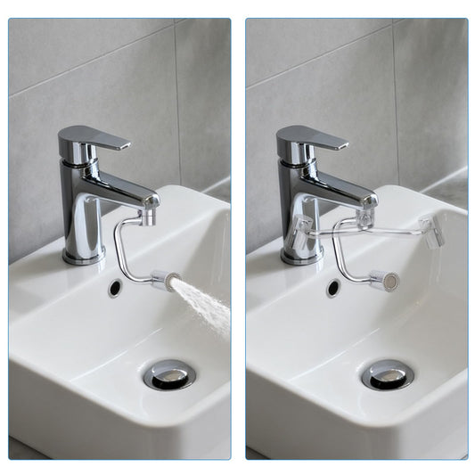 Rotatable Sink Faucet Aerator Extension, Universal Rotating U-Shaped Faucet Extender with Washers 2 Modes Adjustable Flexiflow 1080° Rotating Tap Spray Head Adapter for Kitchen & Bathroom Upgrade