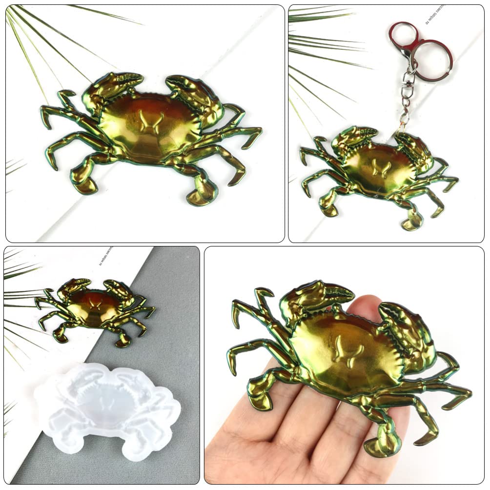 COHEALI Resin Molds Crab Silicone Marine Life Ocean Animal Epoxy Resin Casting Molds Crab Fondant Chocolate Baking for DIY Keychain Jewelry Craft Making