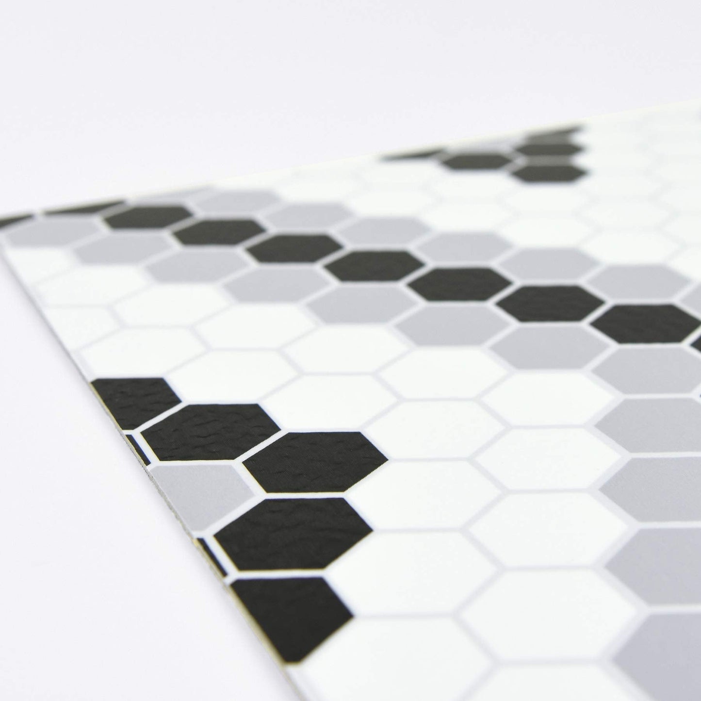 FloorPops Leyton Peel and Stick Floor Tiles, Black, Geometric Vinyl Floor Tiles, Water Resistant, 12 in x 12 in, Pack of 10