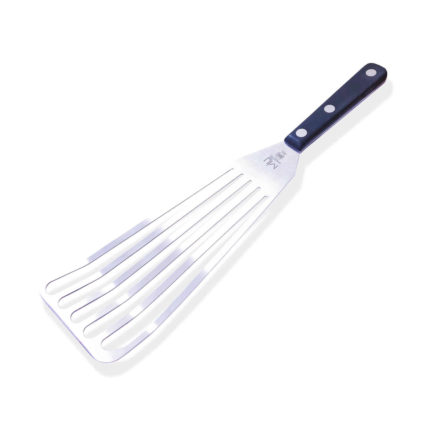 WALLFARM Fish Spatula - Pro-Grade Slotted Kitchen Turner - Stainless Steel - Long, Thin Metal Spatula for Flipping Delicate Foods, Fish, Eggs, Veggies - Perfect for Grilling, Frying, Griddle - 13.78"