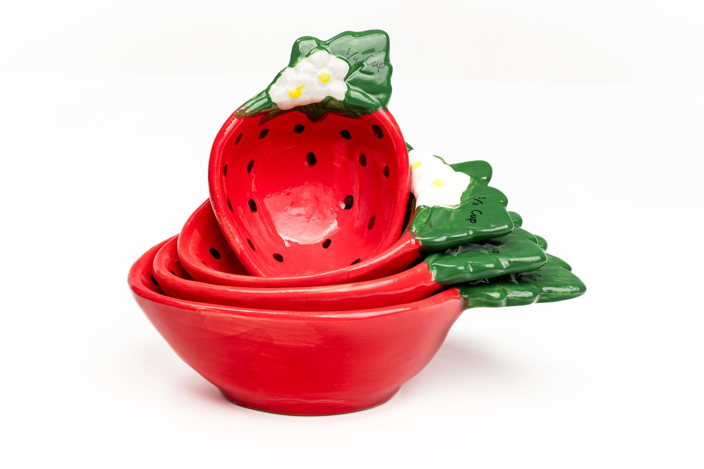 10 Strawberry Street Strawberry Measuring Cups, set of 4