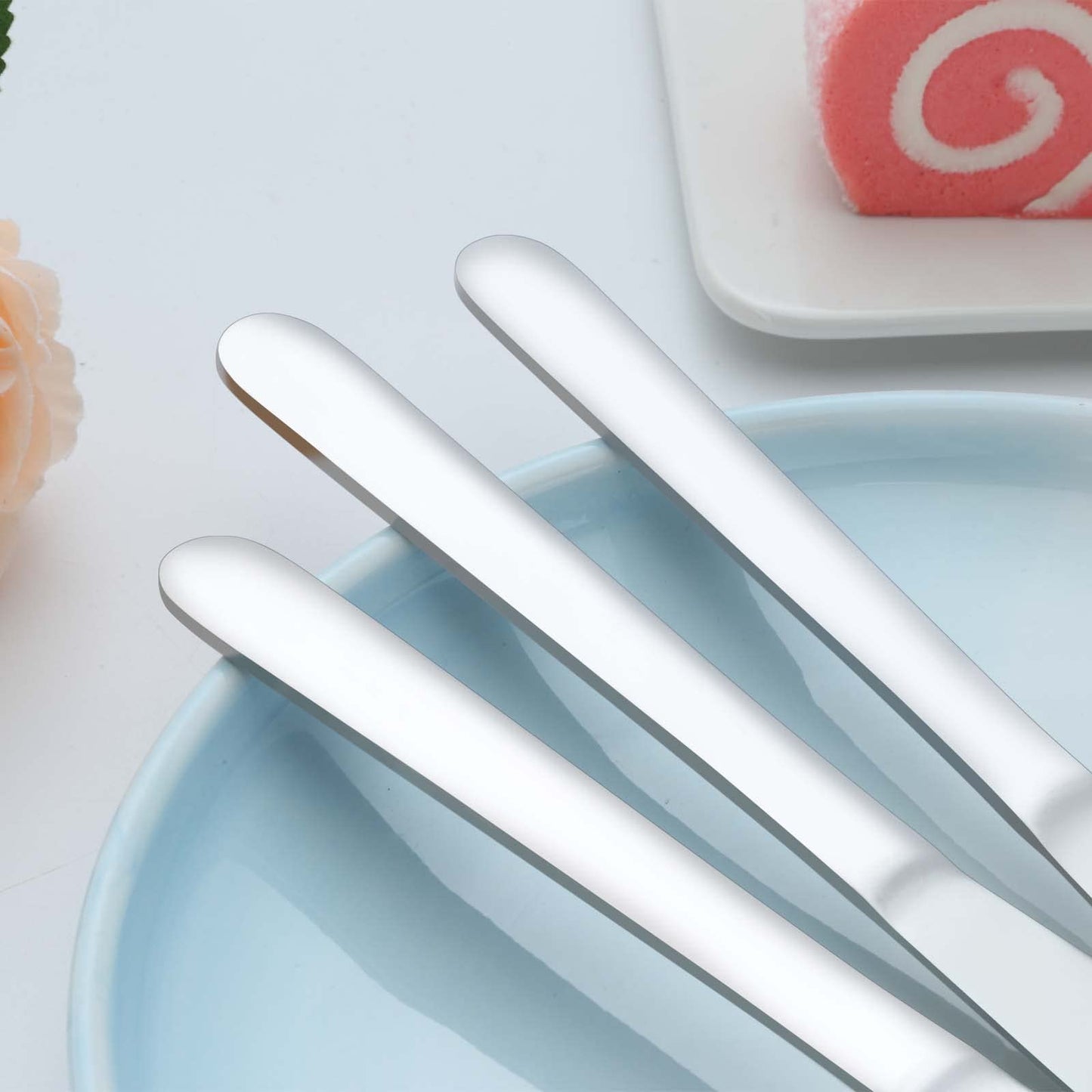 Gymdin 24 Pieces Knives Set - 9 Inches Dinner Knives, Butter Knife, Food Grade Stainless Steel Table Knife Set, Dishwasher Safe & Mirror Polished, Knife Silverware for Home/Restaurant/Kitchen