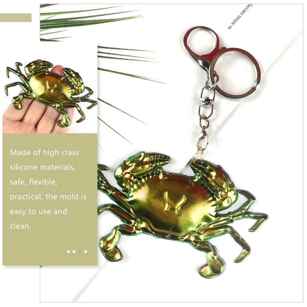 COHEALI Resin Molds Crab Silicone Marine Life Ocean Animal Epoxy Resin Casting Molds Crab Fondant Chocolate Baking for DIY Keychain Jewelry Craft Making