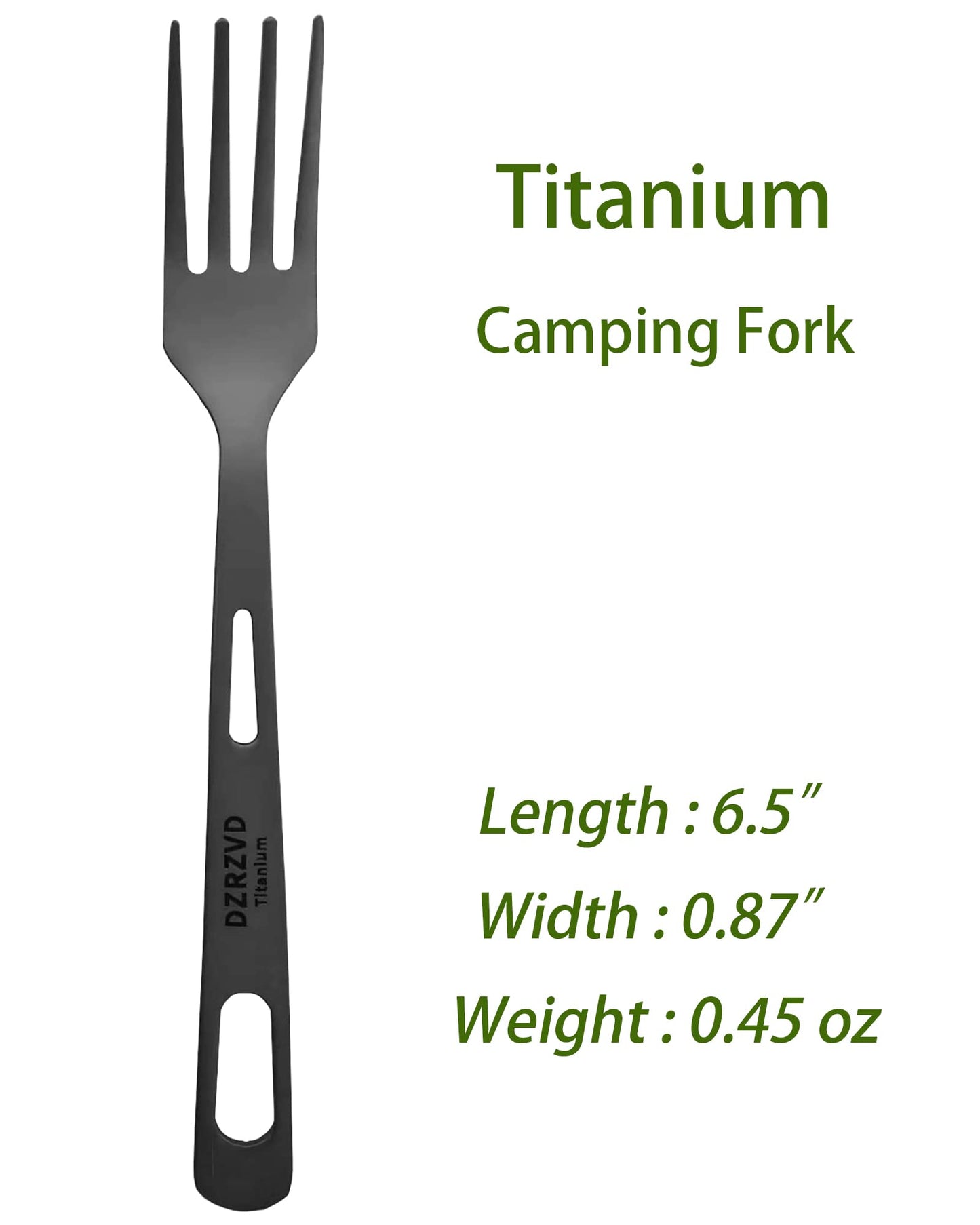 DZRZVD Titanium Utensils Set, Ultra-light Titanium Spoon Fork Knife with Carabiner, Camping Dishware, Traveling Dinnerware, Backpacking Miss Kit, Portable Cutlery for Outdoors Hiking Coffee