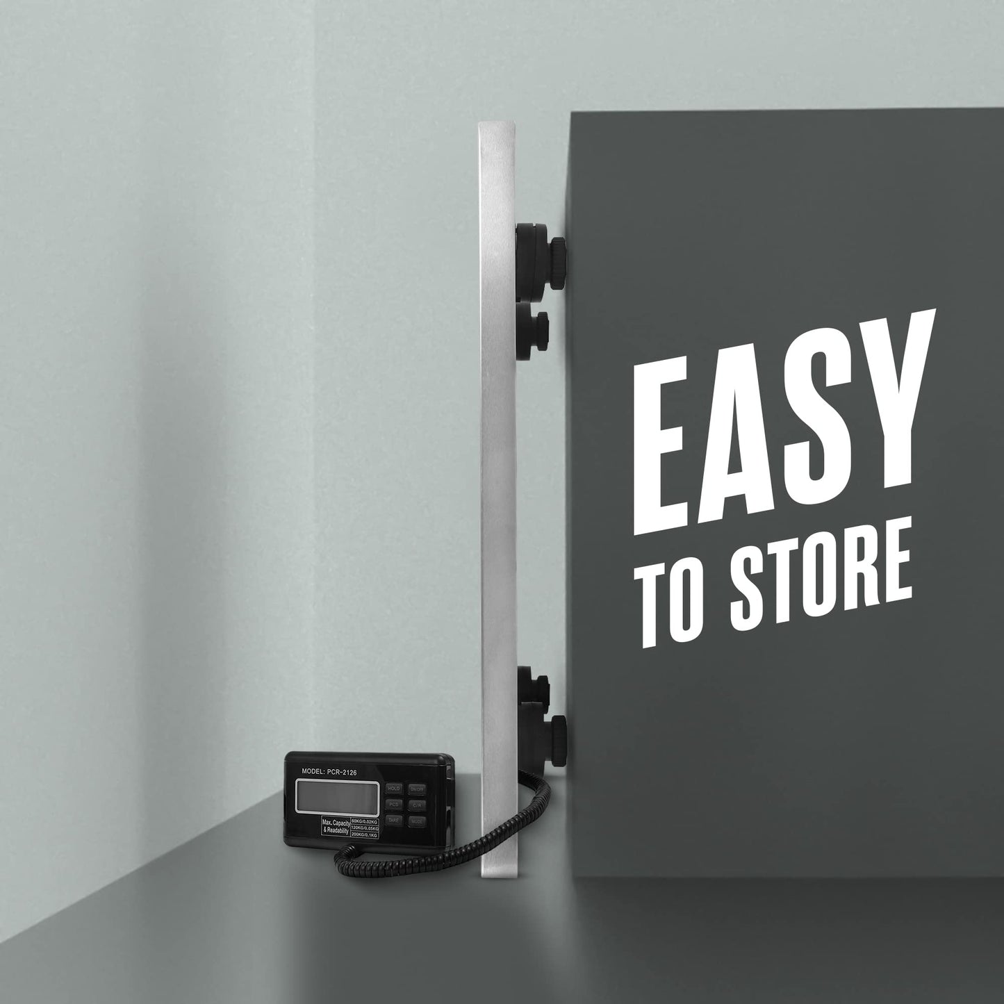 Houseables Shipping Scale, Platform Scale, Industrial, Heavy Duty, 400 LB, Weight Machine for Luggage, Packages, Postal, Floor, Commercial, Package, Business, Weighing, Large Platform, Digital, 22x18