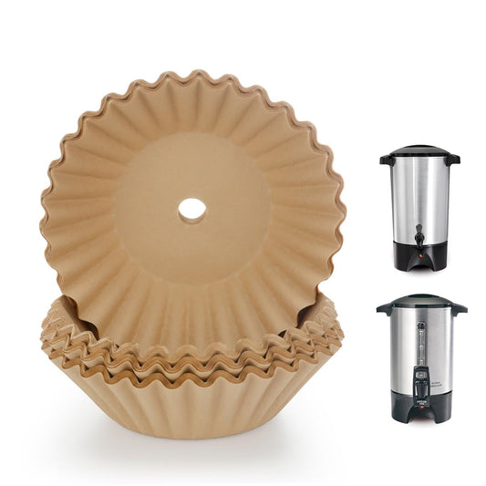 Aieve Coffee Paper Filter, 100 Pcs Extra Large Percolator Coffee Filters Compatible with Hamilton Beach 45 Cup 40515G 40519G, Percolator Filters with Pre-punched Holes for Catering Home Party Office