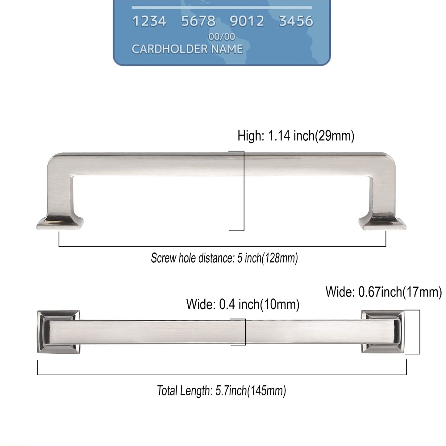 9BUILD 5 Inch 10 Pack Brushed Satin Nickel Cabinet Pulls Kitchen Cabinet Handles Kitchen Cabinet Hardware Kitchen Handles for Cabinets Cupboard Handles