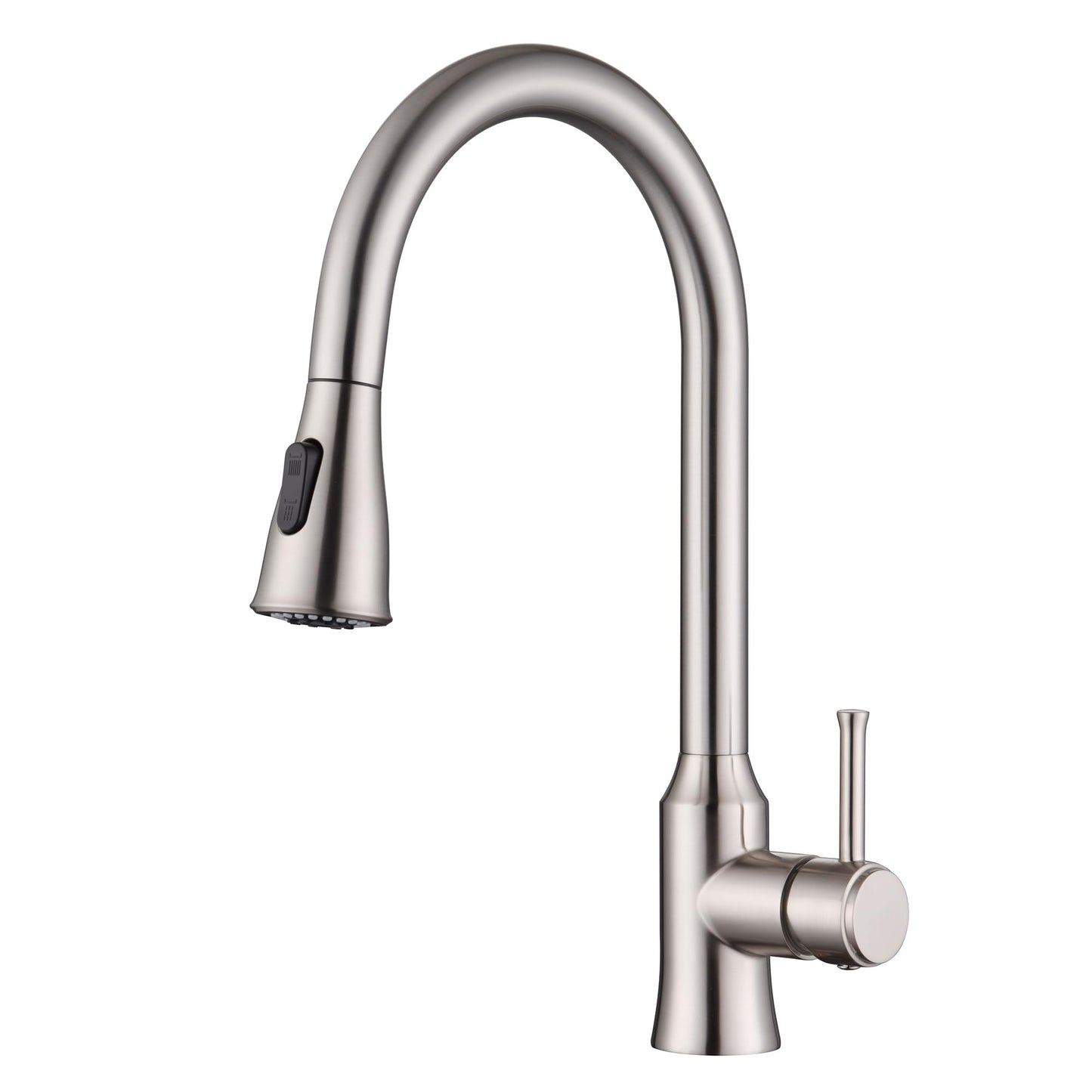 SUMERAIN Kitchen Faucet with Pull Down Sprayer Brushed Nickel, Dual Function Lead-Free Stainless Steel Sink Faucet