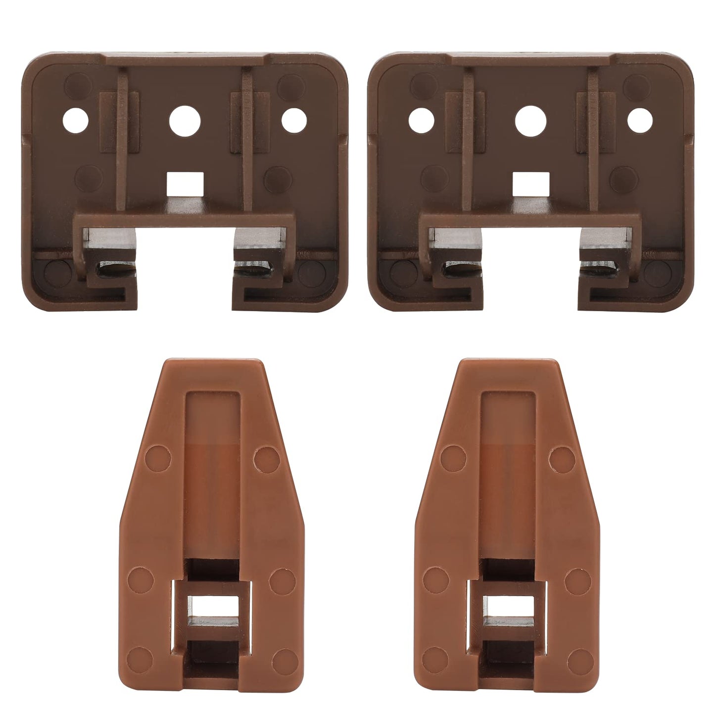 LONTAN DGSL01 Plastic Drawer Slides and Guides 2 Pack Drawer Replacement Part for Center Mount Cabinet Rails Plastic Guides for Dresser