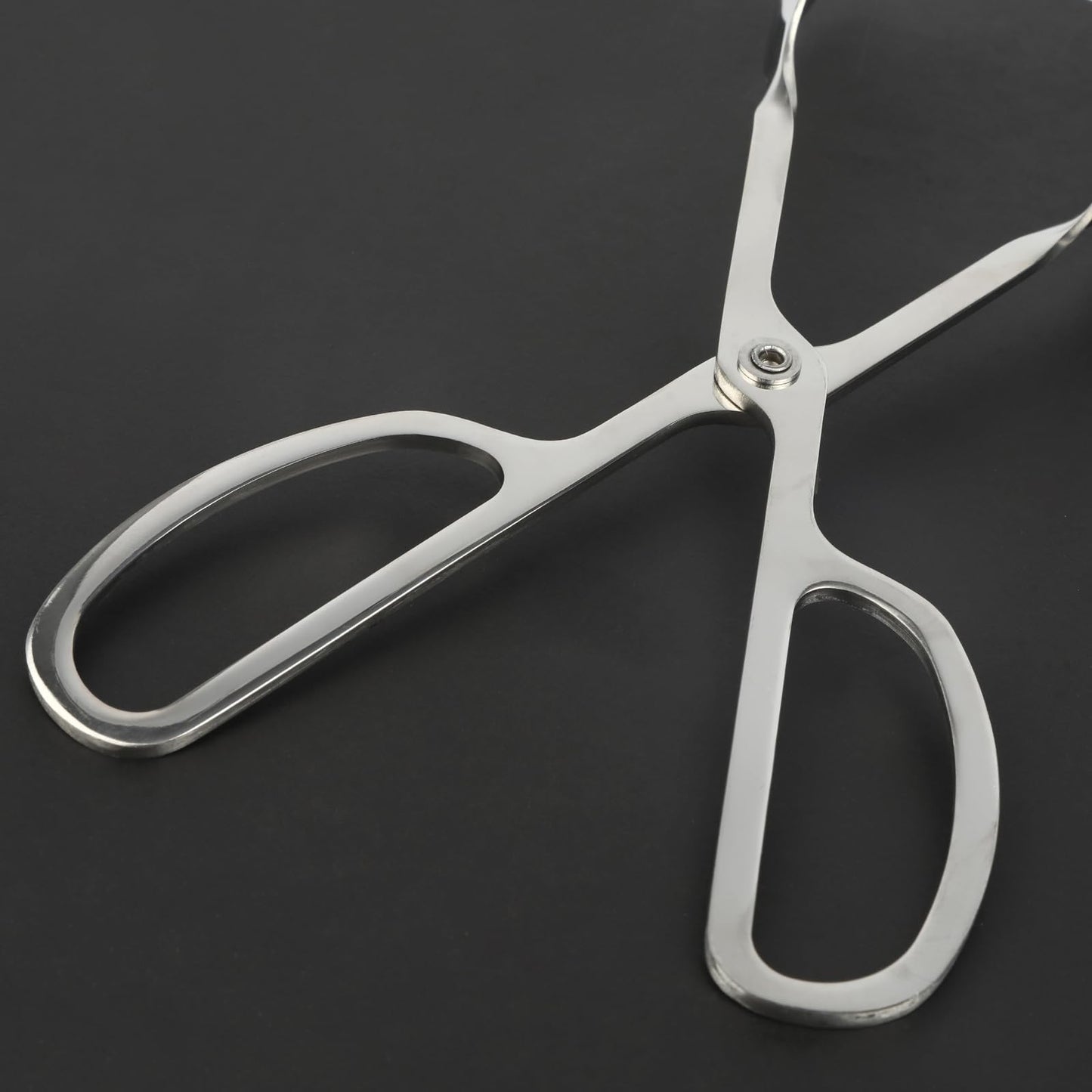 Salad Tongs for Serving 2 Pack, Gold & Silver Stainless Steel Scissor-Style Food Tongs, Heavy Duty Kitchen Serving Tongs for Buffet, Salad, Cake, Bread, Party & Picnic