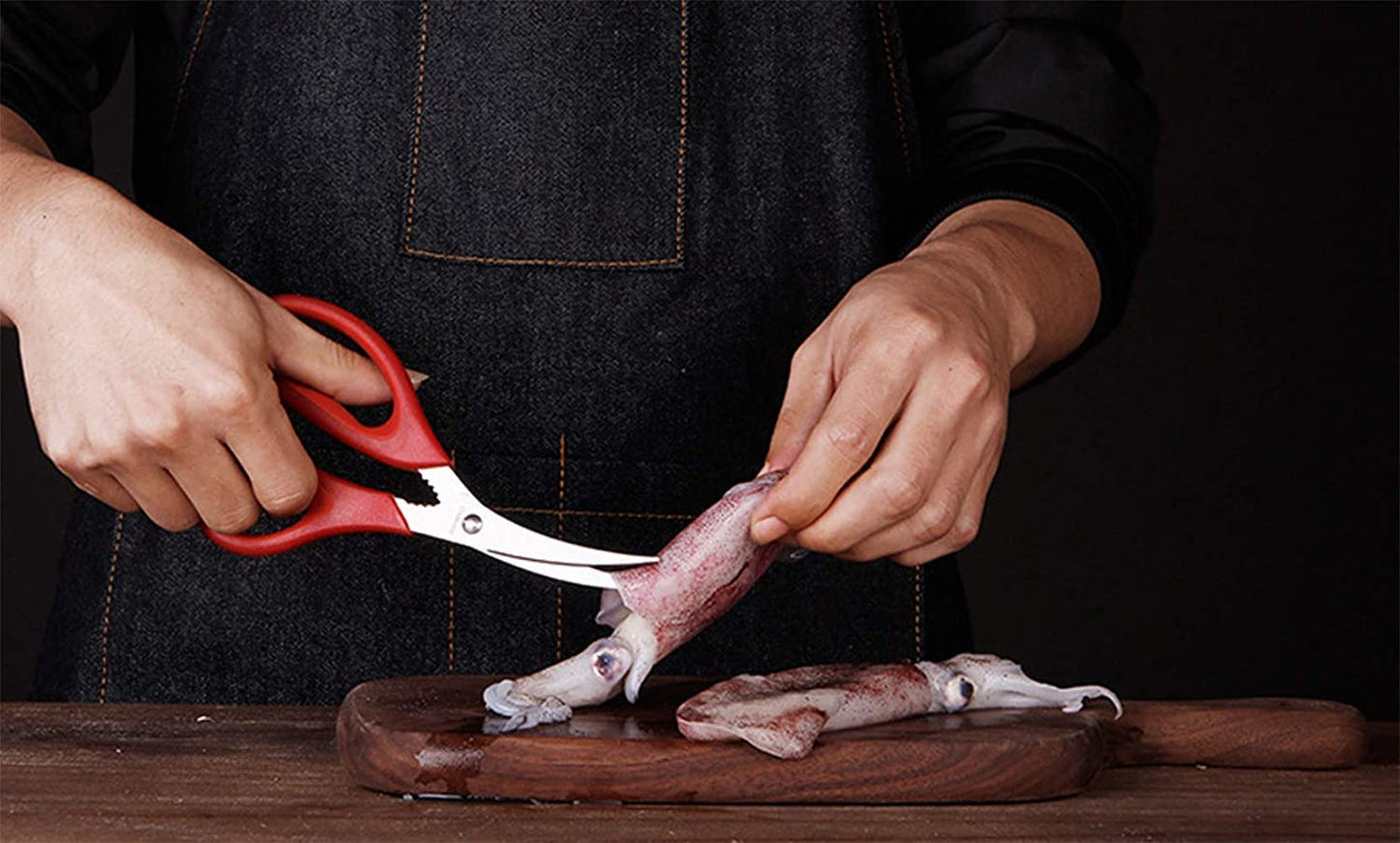8 piecesred Seafood Scissors Crab Scissors Professional and durable Seafood Shears Multifunctional Crab Leg Crackers and Tools
