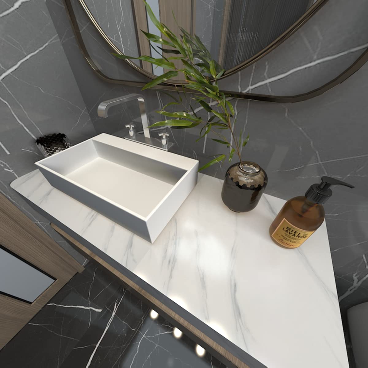 TOTIO 31.5x315inch Extra Wide White and Grey Marble Granite Look Wallpaper Peel and Stick Countertop Contact Paper Waterproof Wall Paper Thicker Self-Adhesive Vinyl Wall Stickers [Ivory White,Smooth]