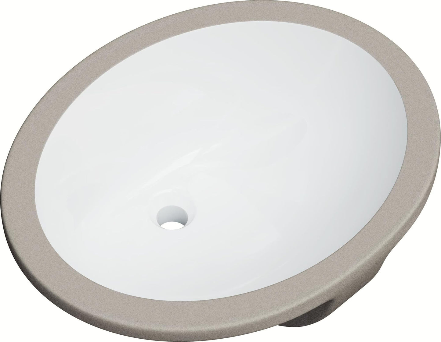 PROFLO PF1512U Comstock 17" Oval Vitreous China Undermount Bathroom Sink with Overflow - White