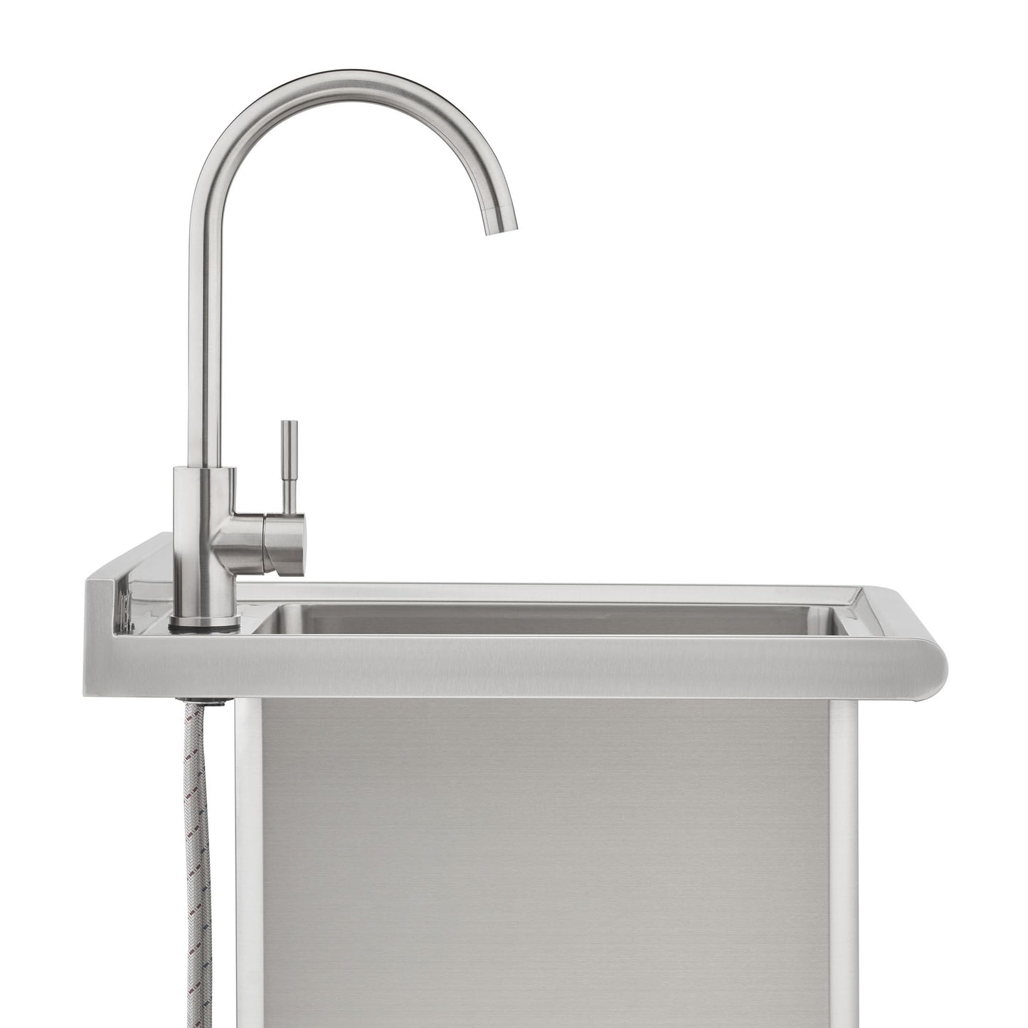 NEAT by TRINITY EcoStorage Stainless Steel Utility Sink, Freestanding Single Bowl Utility Sink for Garage, Laundry Room, Commercial Use, Includes Faucet, NSF Certified, 22"W x 22"D x 50"H (NHA-0317)