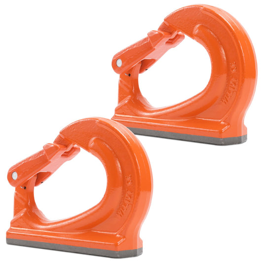 Leero 10 Ton G80 Weld on Anchor Hook, Heavy Duty Lifting Hook with 22,000 lbs Working Load Limit, Welding Hooks for Wrecker, Crane, Tractor, Rigging Lifting (2 Pack)