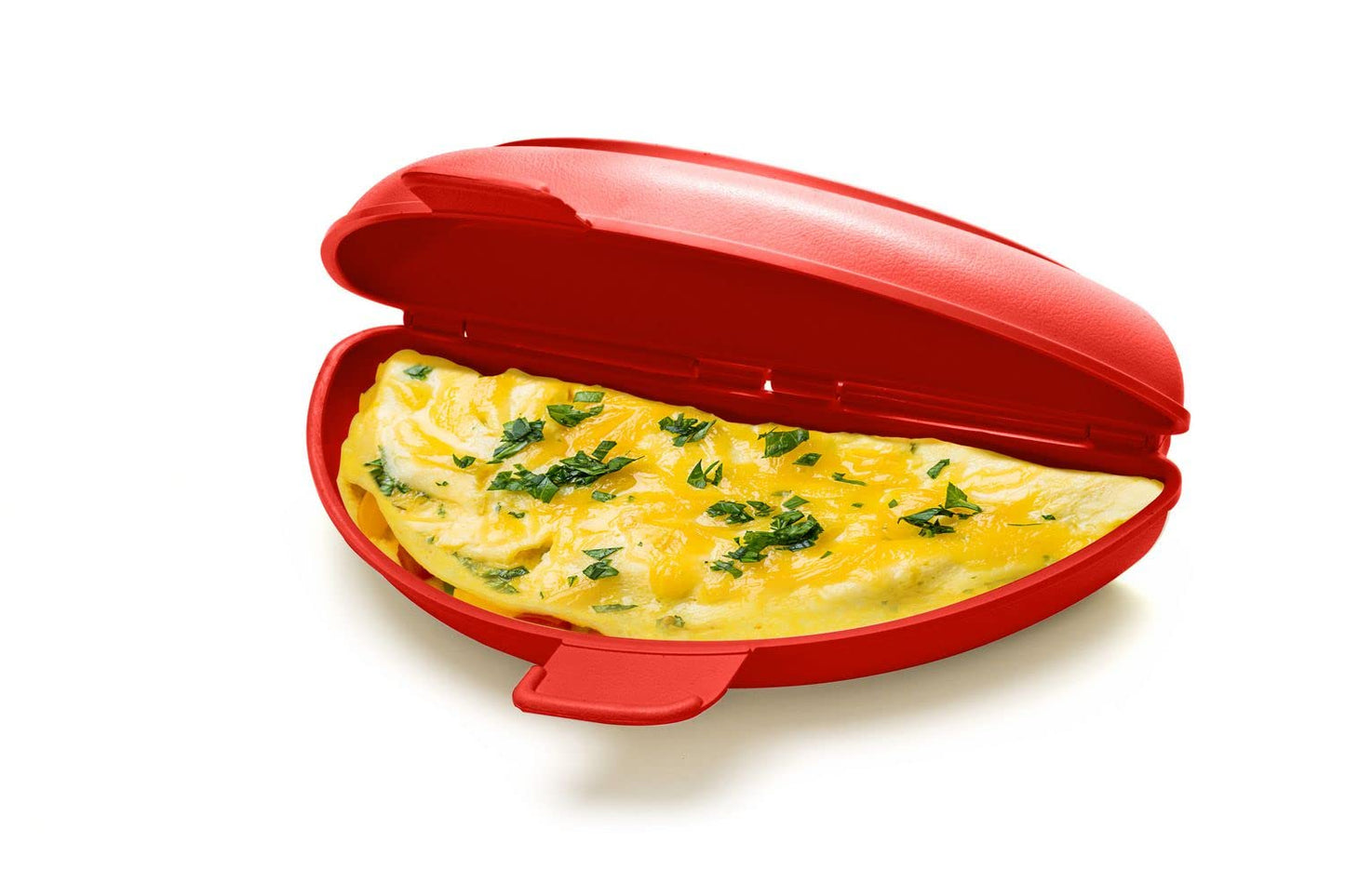 Two in One -Microwave Omelet Maker + Egg Poacher All In One Dish On The Go Quick N Easy Breakfast BPA Free Plastic