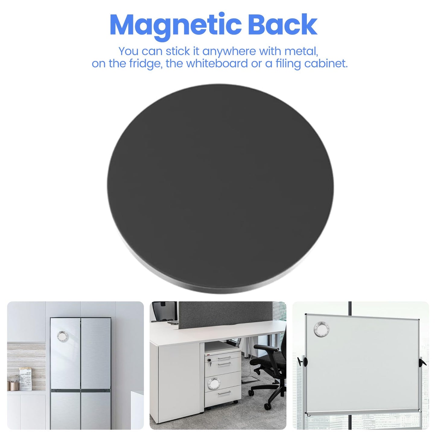 Kitchen Timers for Cooking, Chef Cooking Timer Clock with Loud Alarm - Magnetic Backing 100% Mechanical Desk Timer - No Batteries Required, Countdown Reminder Magnetic - Exquisite Stainless Steel Body