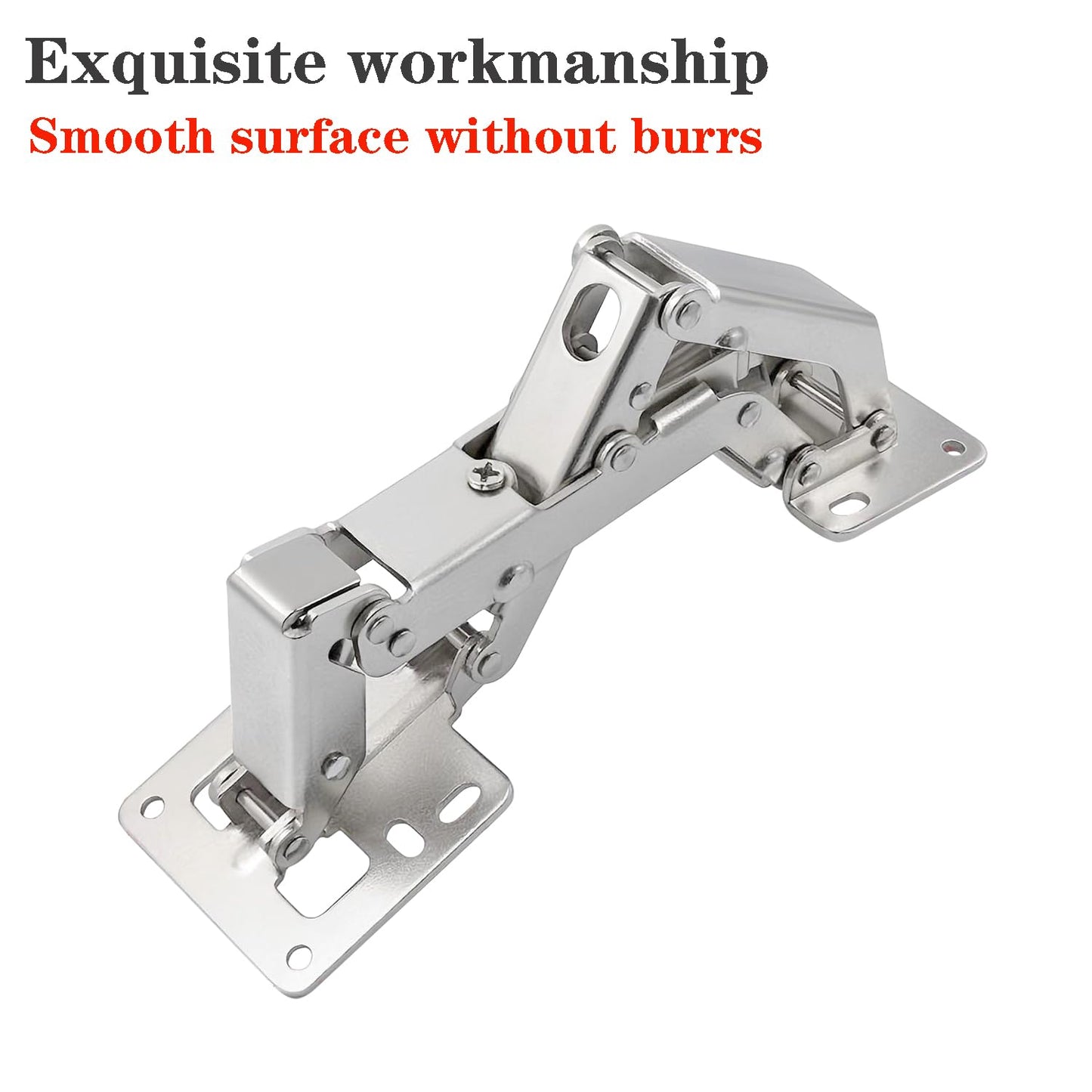 Qrity 2 PCS 175 Degree Hinges Soft Close Hinge, Frameless Hydraulic Cabinet Doors Hinges, Adjustable Mounting Hinges for Cabinet, Cupboards, Wardrobe