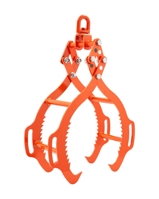 VEVOR Log Lifting Tongs 36in, 4 Serrated Claw Hook Log Tongs, Heavy Duty Steel Swivel Dragging Tongs, 3300LBS Log Grapple with Handles, Lumber Log Skidding Tongs for Tractors, Trucks, Forklifts, ATVs