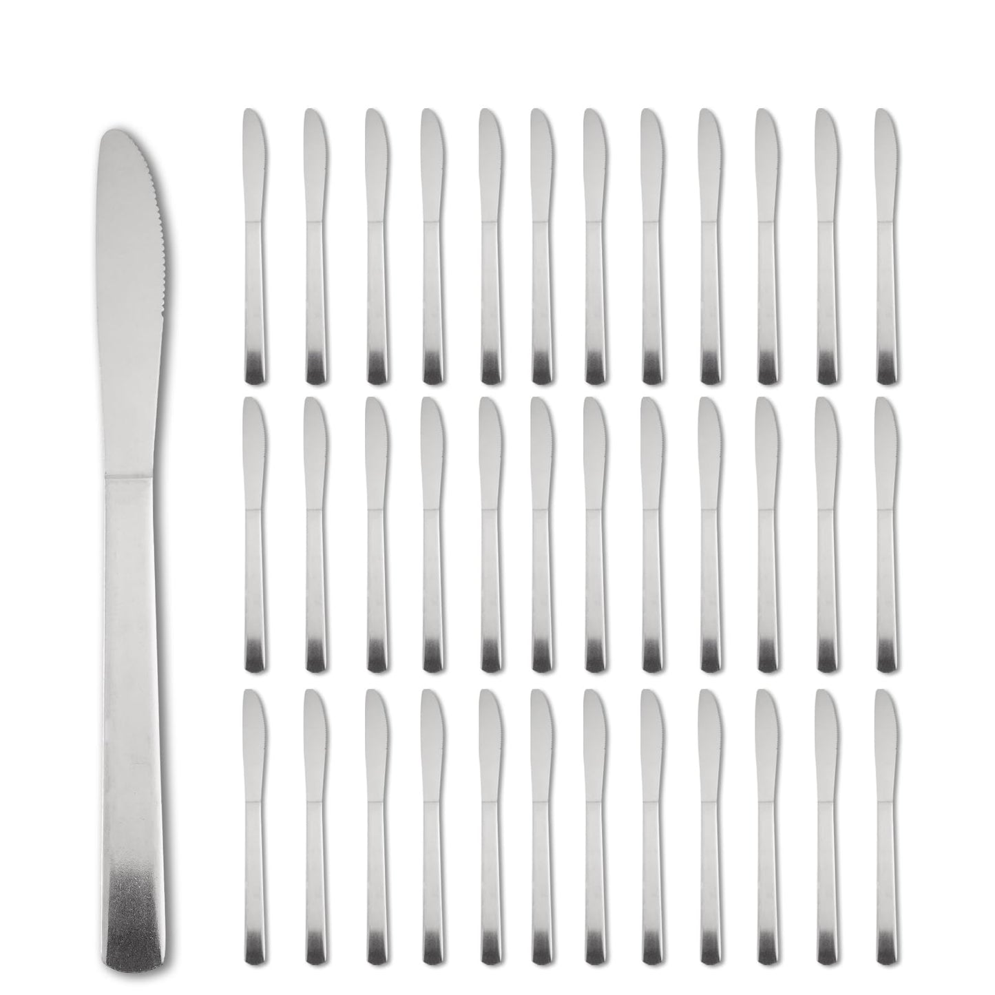 Hansmart 36 PCS Dinner Knifes Set - Windsor Stainless Steel Table Knives 8.7 Inch with Dishwasher Safe Butter Knives,Metal Butter Knofe,Dinner Knife Silverware for Home,Kitchen or Restaurant