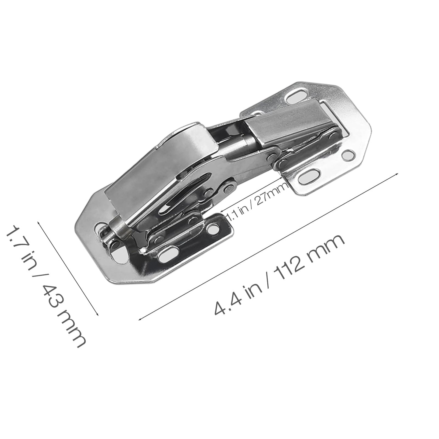 Lancher 4-Pack Hinge Easy Installation Hinges Full Overlay and Insert Hinge for Drawer Window Cupboard Soft Close Cabinet Door Hinges