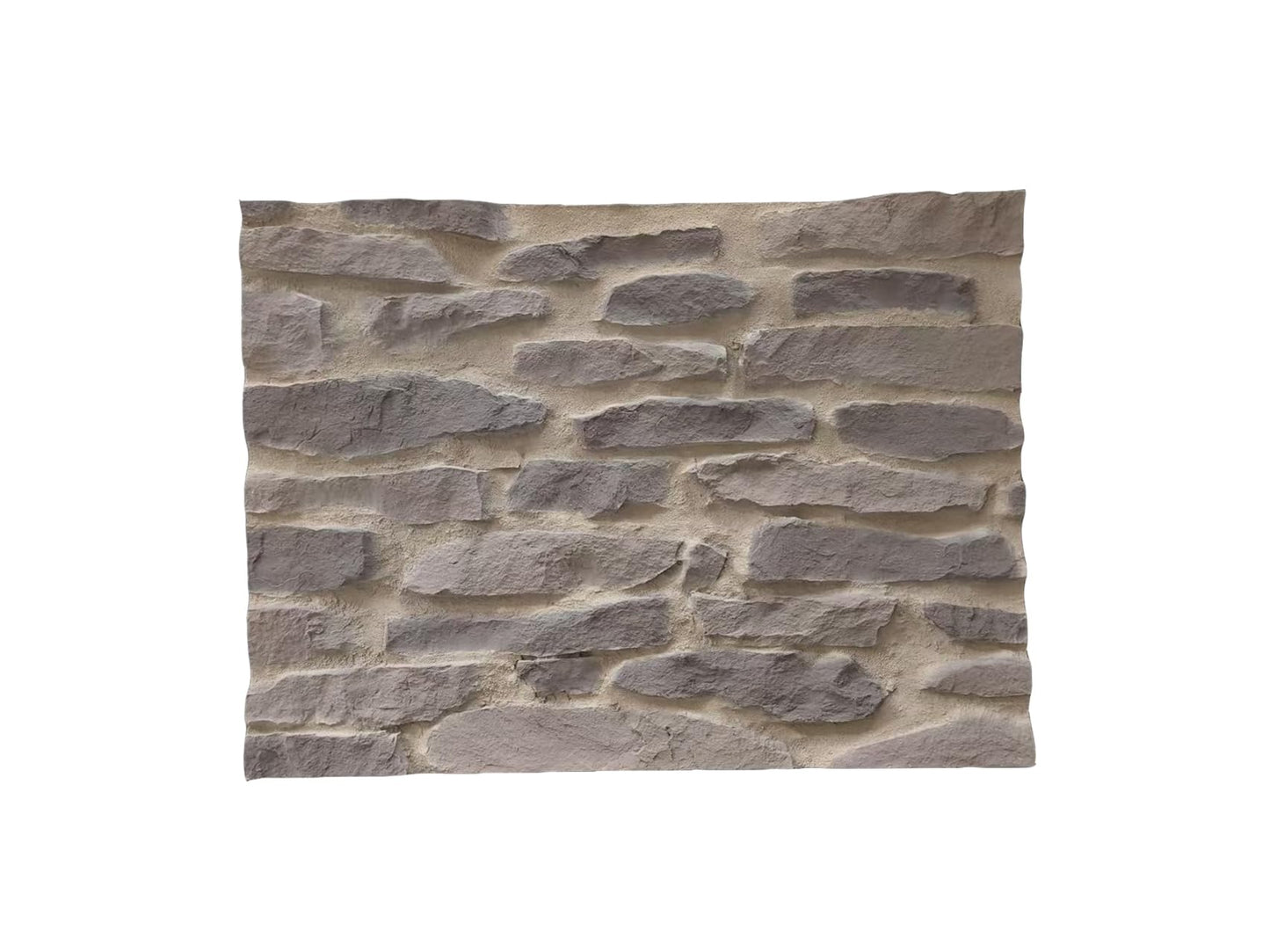 Faux Stone Wall Covering Panels | FRP 3D Wall Cladding for Interior or Exterior Stacked Stone Siding Panel | Martian Rocks Gray (4 Pieces Cover 23.6 sq.ft)