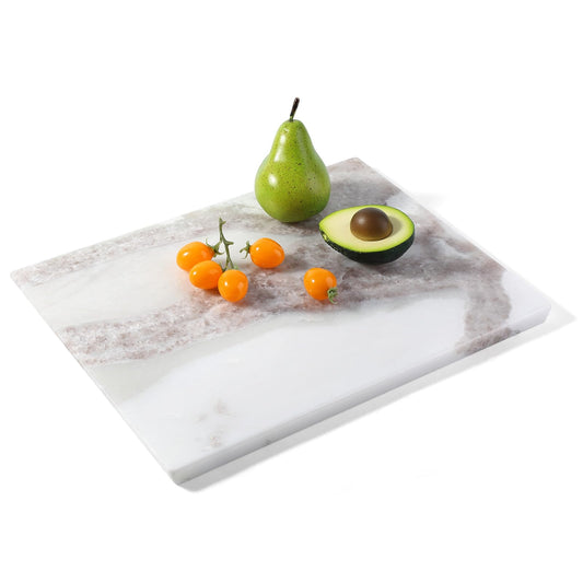 Koville Marble Cutting Board for Kitchen, 16x12 Inches Large Marble Slab Cheese Board, Rectangular Serving Board for Baking Charcuterie Pastry, Natural Stone Board for Countertop (Namib Picasso)